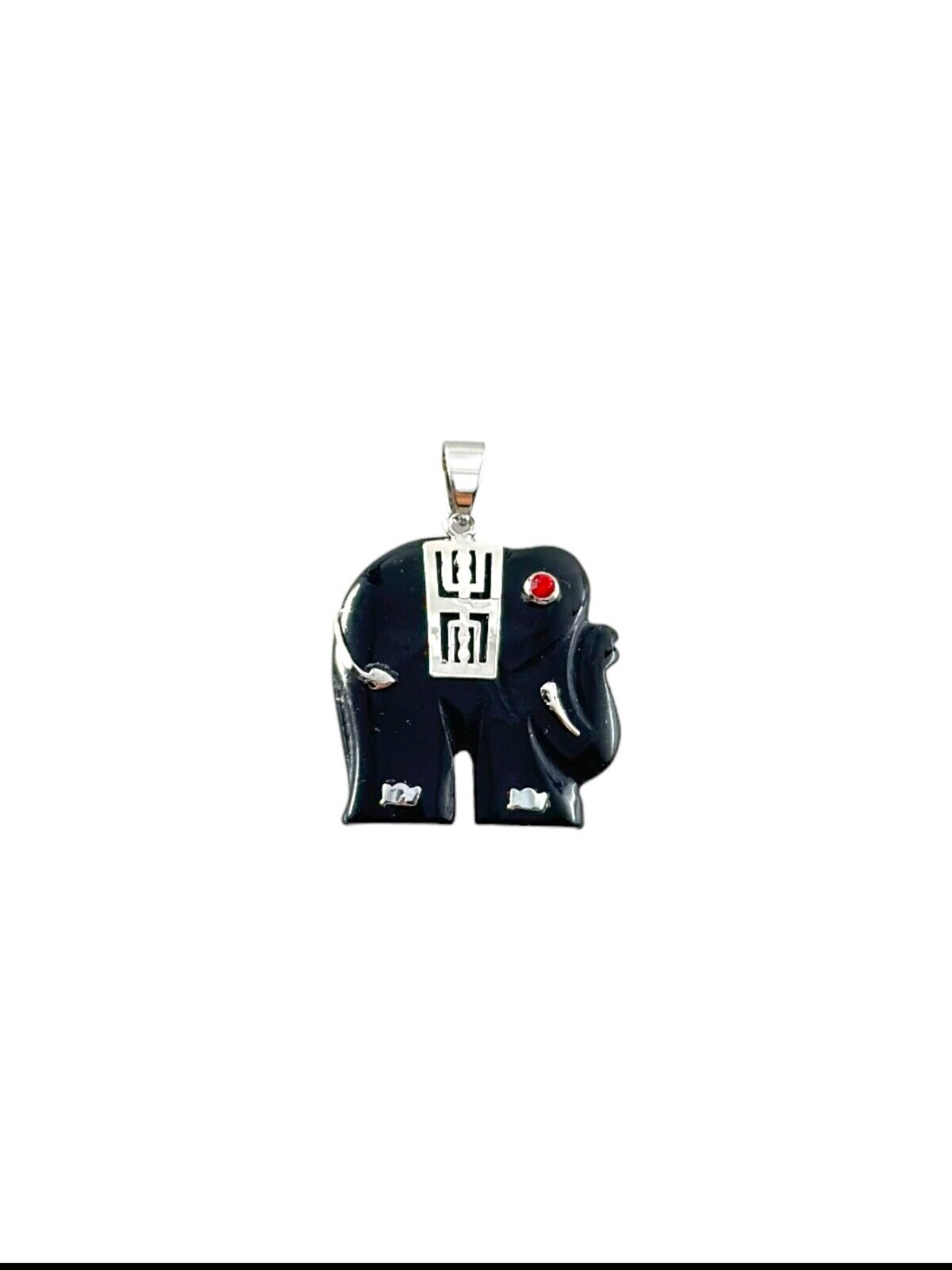 .925 Sterling Silver Elephant Lucky Charm Pendant