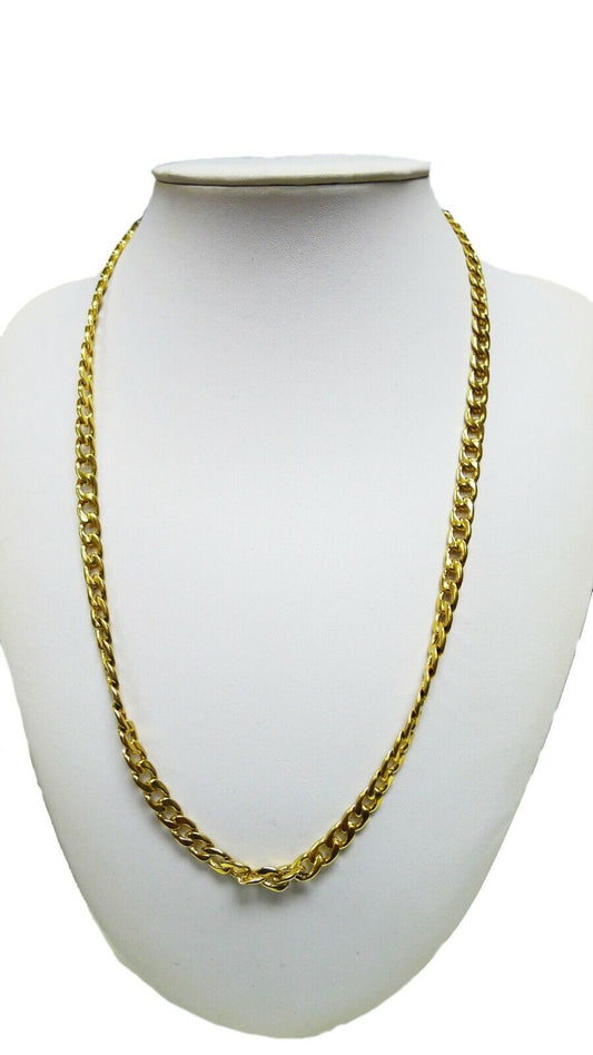 Stainless Steel Yellow Cuban Link Chain Stainless Steel Necklace 6MM up to 28in