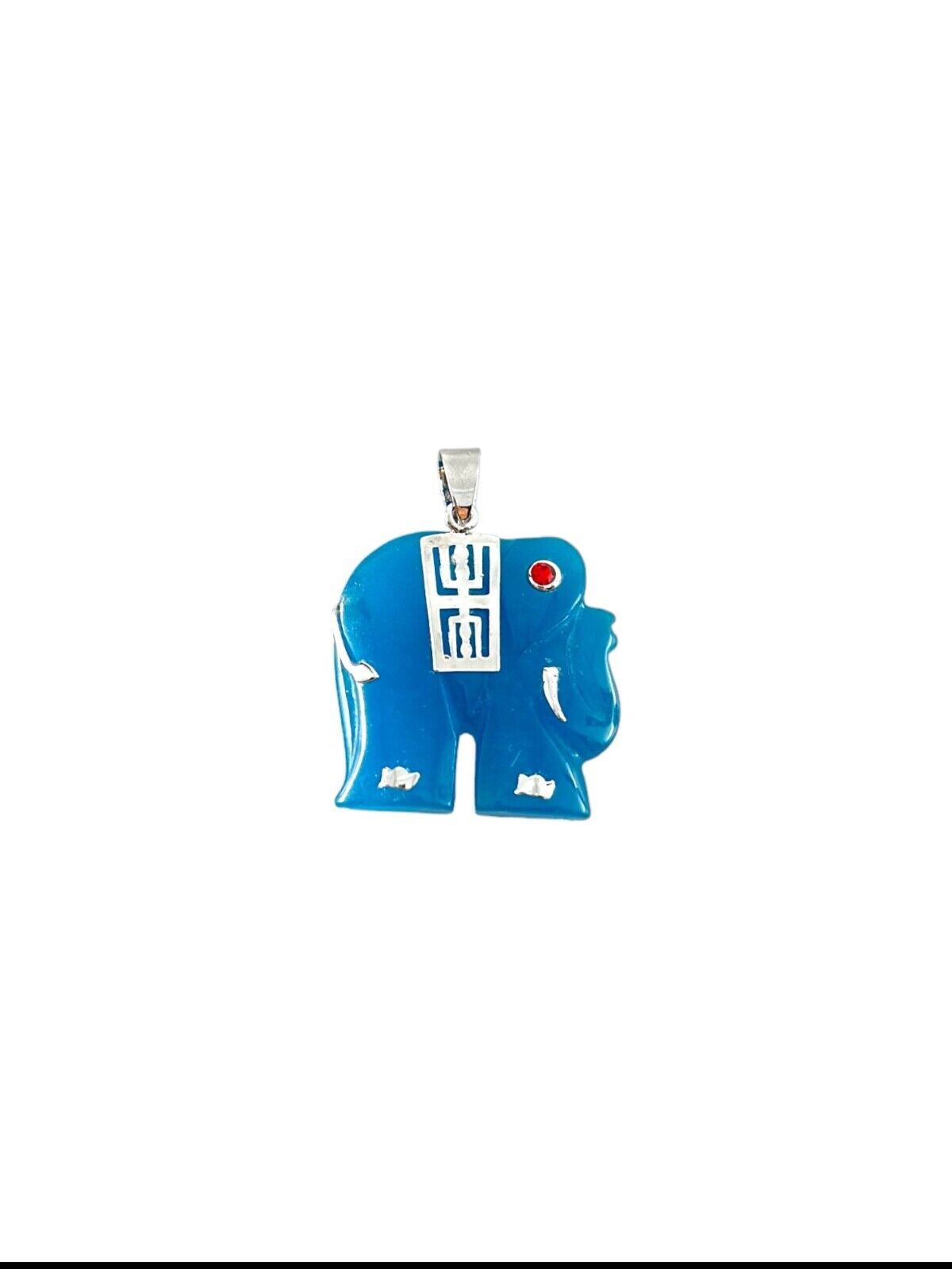 .925 Sterling Silver Elephant Lucky Charm Pendant