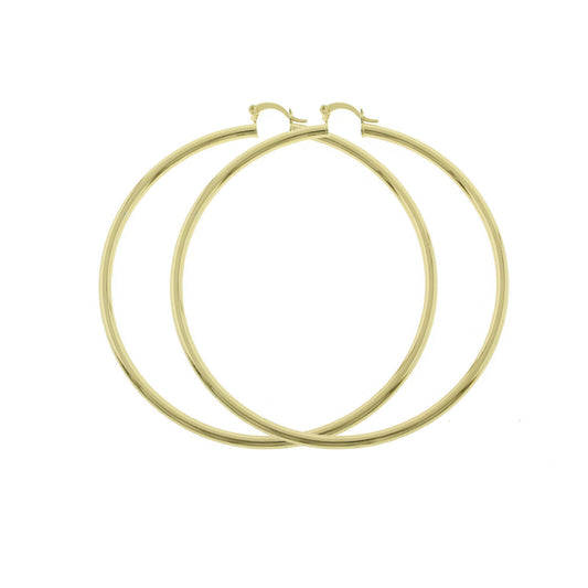 14K Gold Filled Large Round BIG Click Top 30-100mm Hoop Earrings